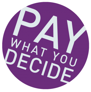 Purple Pay What You Decide Logo