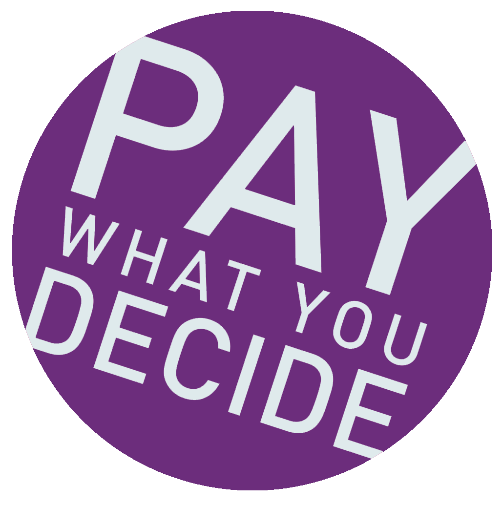 Purple Pay What You Decide Logo