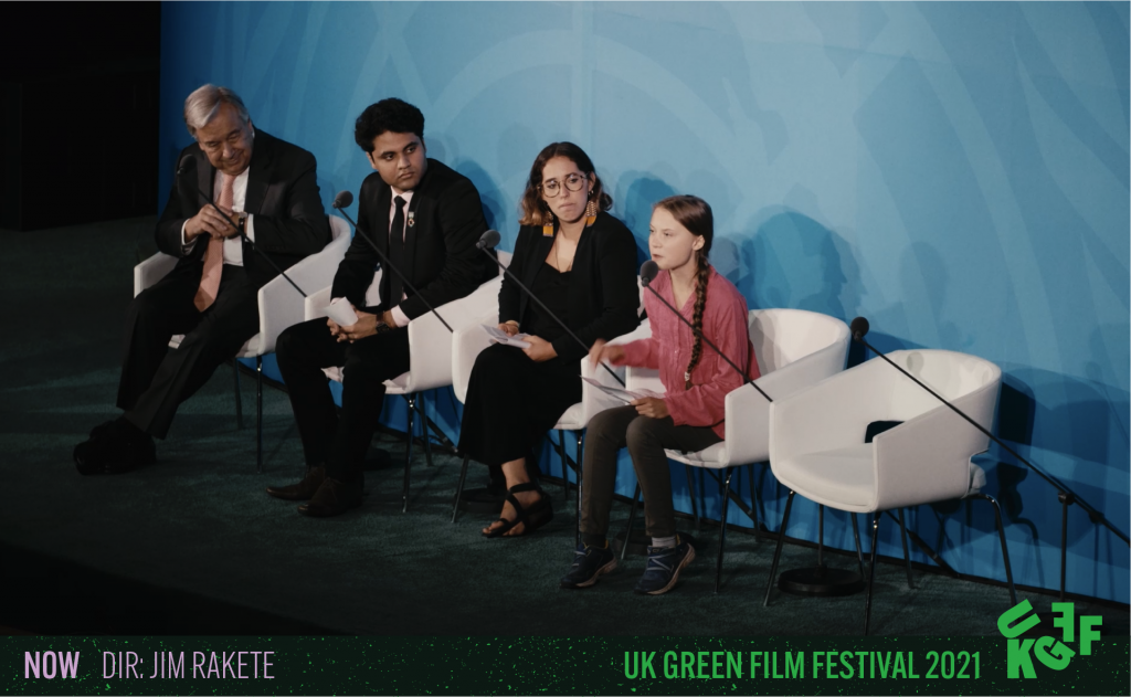 A panel discussion featuring eco-activist Greta Thunberg