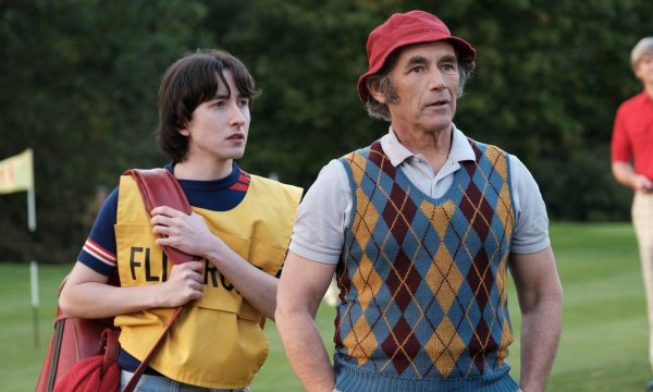 Mark Rylance in a golfers vest