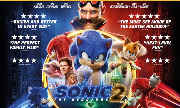 Quad poster for animated movie Sonic the Hedgehog 2