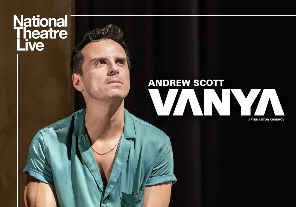 gentleman sat looking up National Theatre Live Andrew Scott Vanya