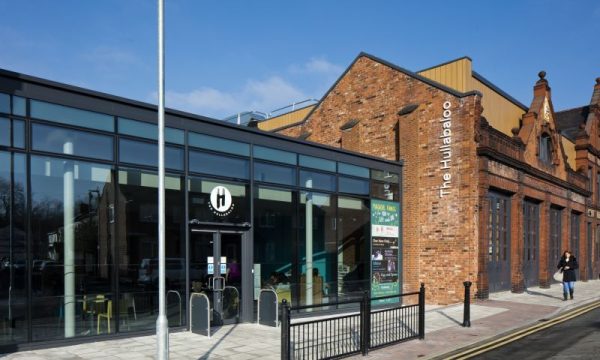 Brick and glass exterior of Theatre Hullabaloo, Darlington