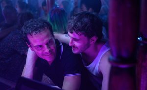 Paul Mescal and Adnrew Scott cuddling in a club