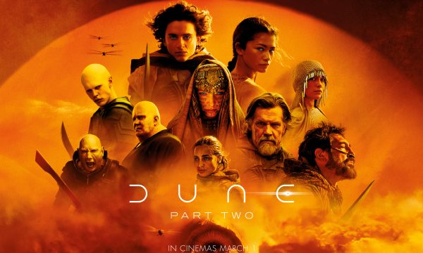 Headshots of ten characters in Dune Part 2 sand coloured